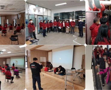 2021년 소방자체 모의훈련 및 응급상황 예방교육실시 이미지